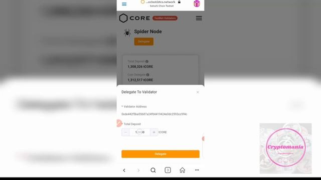 How to delegate tCore to validators in the Satoshi Core app! смотреть онлайн
