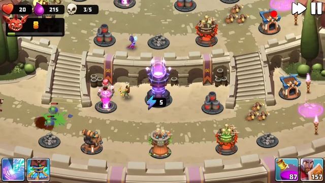 Castle Creeps TD - Chapter 45 Level 180-The Best Defense 3 Stars смотреть онлайн