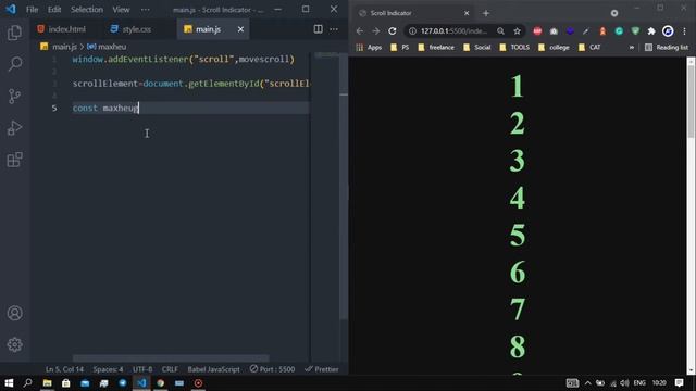 Horizontal ScrollBar Indicator ? using javascript смотреть онлайн