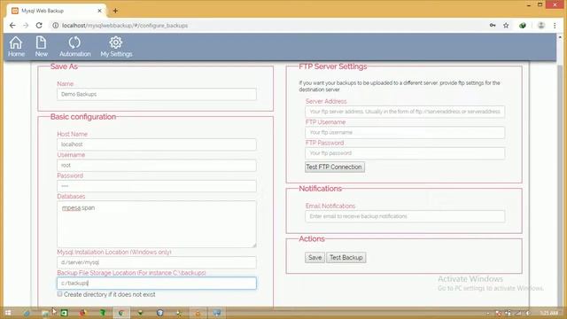 How to Backup MySQL Database Automatically Using PHP смотреть онлайн