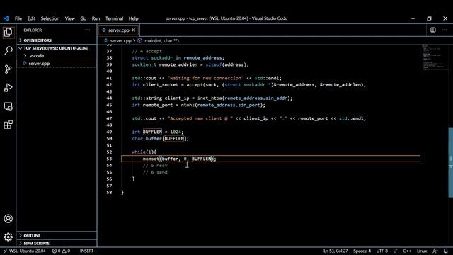 C++ Network programming: Basic TCP echo server tutorial смотреть онлайн