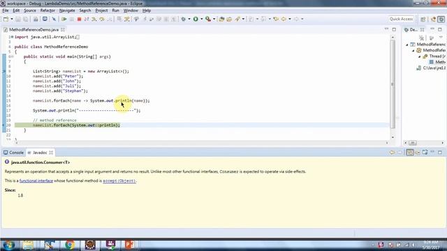 How to use Method reference in the forEach method of List? | Java 8 method reference смотреть онлайн