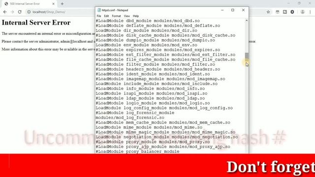 How to Fix 500 Internal Server Error on Localhost for WAMP Server || Internal Server Error Fixed? смотреть онлайн