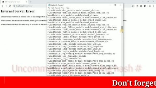 How to Fix 500 Internal Server Error on Localhost for WAMP Server || Internal Server Error Fixed?