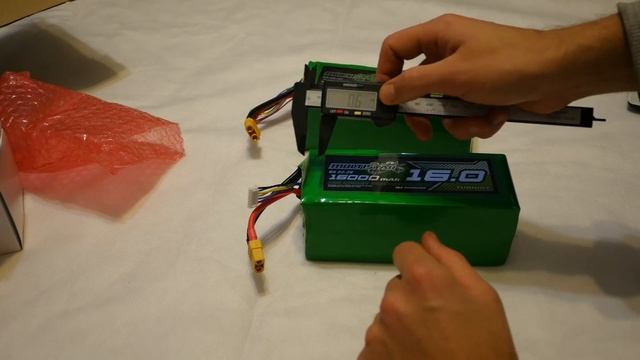 Аккумуляторы из HobbyKing 6 банок 6S 16000mAh посылка №6 смотреть онлайн
