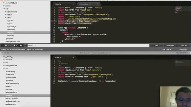 Code Share React & React Native Video 2.4 React Native App: use REDUX to render data смотреть онлайн