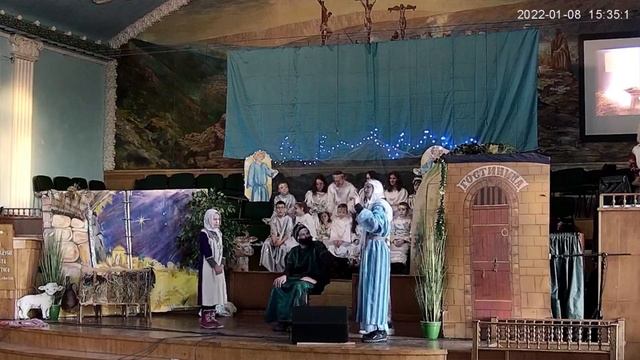 РОЖДЕСТВО для детей в церкви Голгофа | 08.01.2022 | Прямая трансляция смотреть онлайн