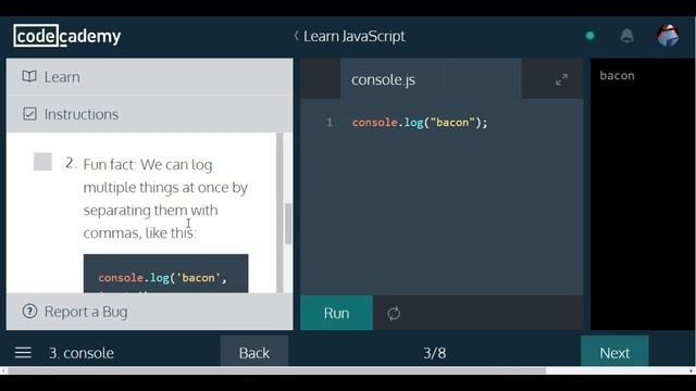 Learn Javascript, console, codecademy, Javascript Tutorial смотреть онлайн