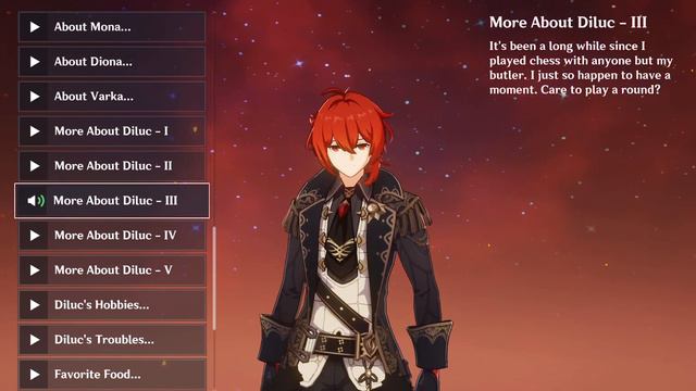 【原神】Finally All voices unlocked Diluc English voice list　[Genshin Impact] смотреть онлайн