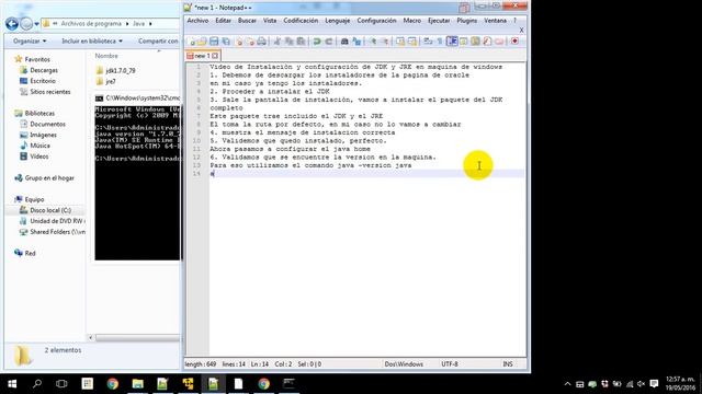 Configuración e instalación del JDK, JRE y configuracion de JAVA HOME смотреть онлайн