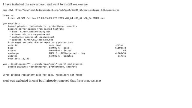 Unix & Linux: Error getting repository data for epel, repository not found (2 Solutions!!) смотреть онлайн