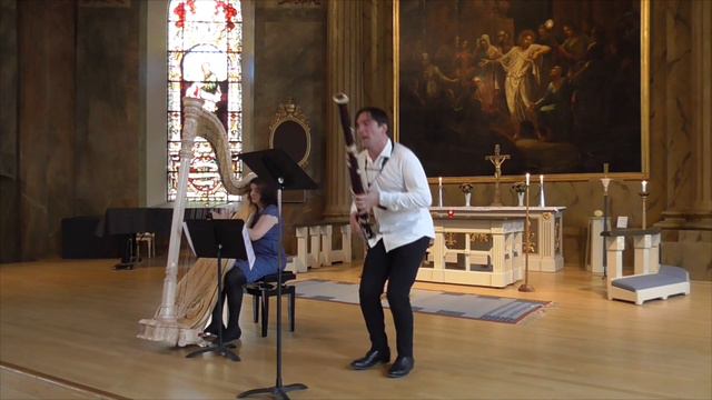 Telemann Sonata F minor for bassoon and harp.4th mov смотреть онлайн