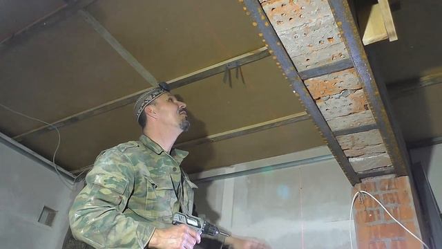 Потолок из гипсокартона установка профиля смотреть онлайн