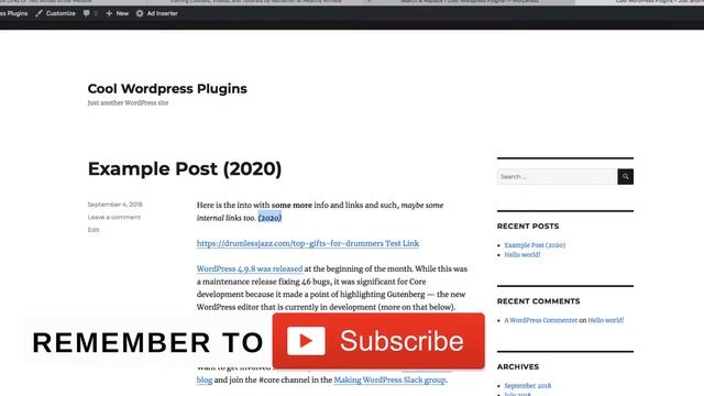 Free Wordpress Plugin Replace Links Or Text Across Entire Website -Search & Replace Wordpress Plugi смотреть онлайн