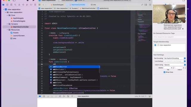 Отделение рутовой View от ViewController для создания чистой MVC архитектуры смотреть онлайн