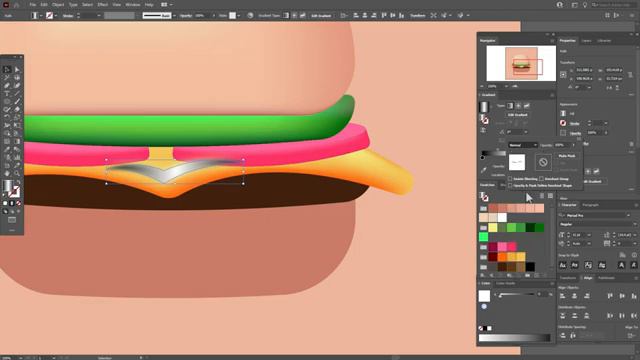 РИСУЕМ МЯГКИЙ 3D БУРГЕР _ УРОК В ADOBE ILLUSTRATOR смотреть онлайн