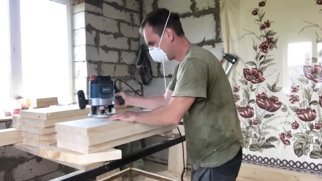 Фрезеровка ступеней.Радиус на ступенях ручным фрезером. смотреть онлайн