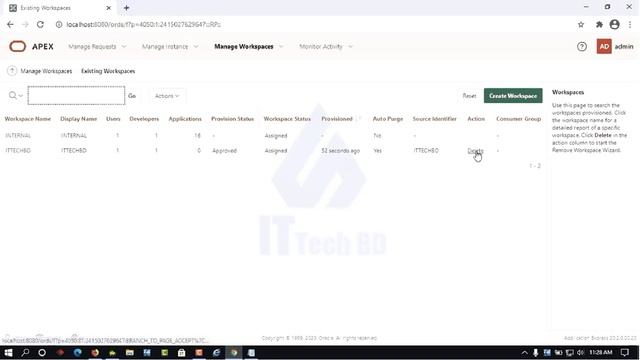 Oracle Apex 20.2 - Create Workspace in Oracle Apex 20.2 смотреть онлайн