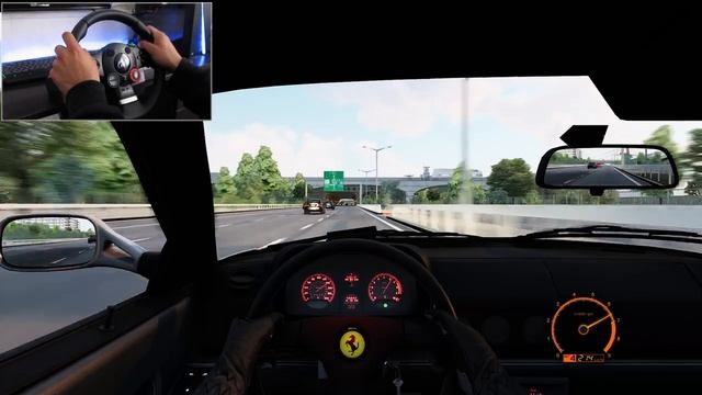 FERRARI TESTAROSSA AMAZING SOUND | DRIVING IN TRAFFIC | STEERING WHEEL | ASSETTO CORSA смотреть онлайн