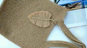 Вязание крючком: Большая вязанная крючком СУМКА ШОППЕР из ДЖУТА