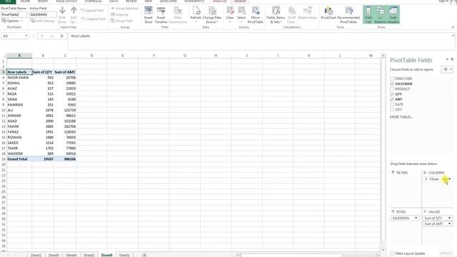 #21 Summary with Pivot Table Excel in Hindi смотреть онлайн