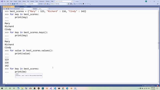 Iterating over a Dictionary смотреть онлайн