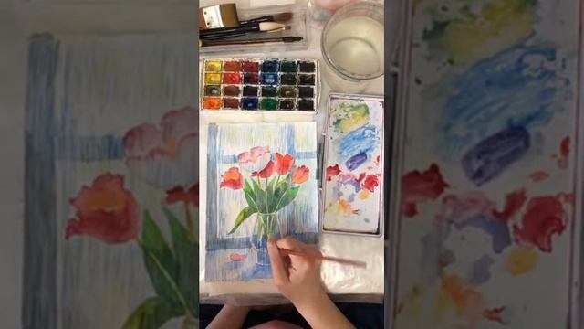 Мастер-класс "Букет тюльпанов" часть 3 смотреть онлайн