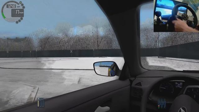 City Car Driving 1.5.2 Hyundai Solaris Snow and ice conditions [1080p][Logitech G27] смотреть онлайн