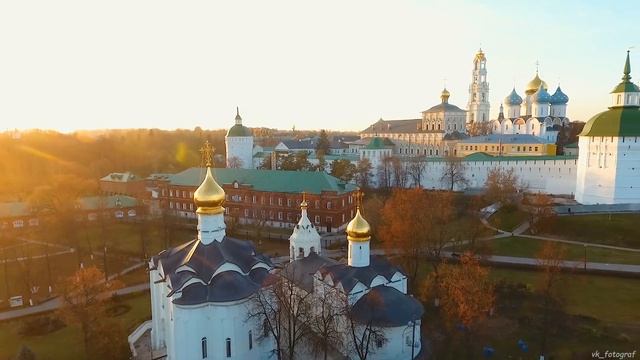 Сергиев Посад, аэросъемка, Троице-Сергиева Лавра, Dji Phantom 4 смотреть онлайн