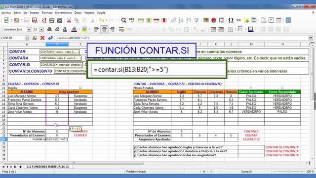 Tutorial LibreOffice Calc - 12/34 Funciones (II): CONTAR - CONTARA - CONTAR.SI - CONTAR.SI.CONJUNTO смотреть онлайн