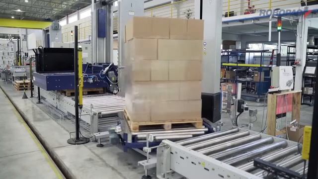 Упаковка паллеты в стретч-плёнку | Паллетообмотчик с вращающейся платформой ROTOPLAT 3000HD смотреть онлайн