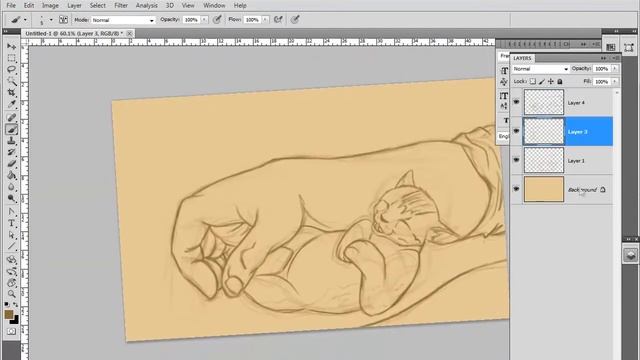 Kitty Fell Asleep Gif Sketch Speedpaint смотреть онлайн