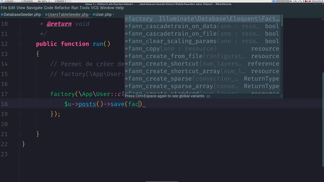 19/ UTILISER LES RELATIONS DANS LES MODELS FACTORIES- LARAVEL 5.5 смотреть онлайн