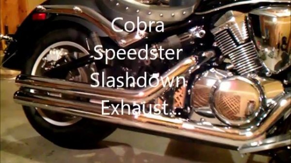Cobra Speedster Slashdown Exhaust on a 2008 Suzuki Boulevard C109RT