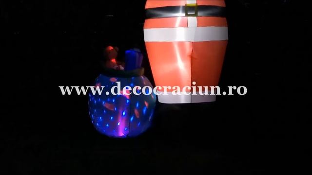 Mos Craciun gonflabil de exterior 2,4m inaltime cu iluminare led DecoCraciun.ro смотреть онлайн