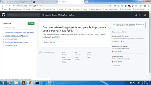 React App Deploy on Git hub pages | How to deploy react base website on git-hub pages смотреть онлайн