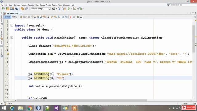 JDBC PreparedStatement in Java program to MySql Database || JDBC Tutorial || Part :- 2.2 смотреть онлайн