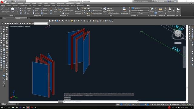 porte fenetre 3D ( autocad 2016) смотреть онлайн