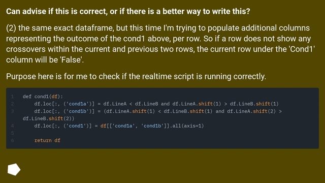 In Pandas dataframe, using boolean output, how to detect crossovers of two different columns (lines смотреть онлайн