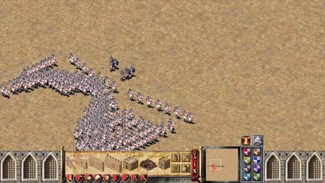 500 Arabian swordsman VS 500 swordman fighting in Stronghold Crusader HD in pc смотреть онлайн