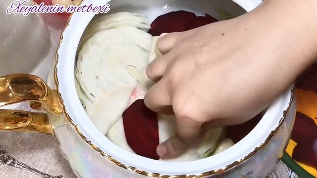 KƏLƏM TURŞUSU (ŞORABASI).ASAN ÜSUL.QIRMIZI KƏLƏM TURŞUSU.LAHANA TURŞUSU.СОЛЕНАЯ КАПУСТА СО СВЕКЛОЙ?