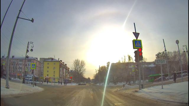 Fast Trip on the Tyumen city streets/Движение на автомобиле по Тюмени с улицы Котовского до Логунов смотреть онлайн