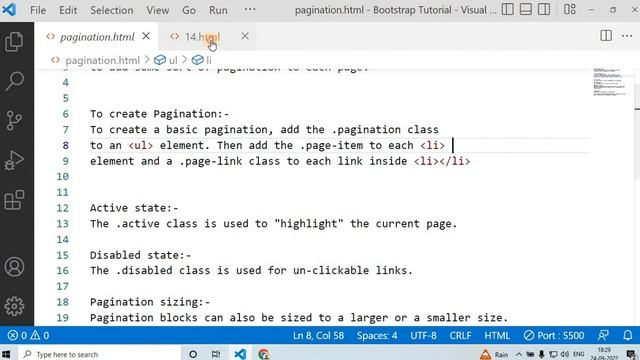 #14 bootstrap pagination |bread crumbs | tutorial in hindi смотреть онлайн