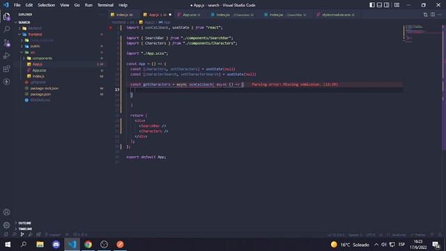 SEARCHBAR con REACT y NODE смотреть онлайн