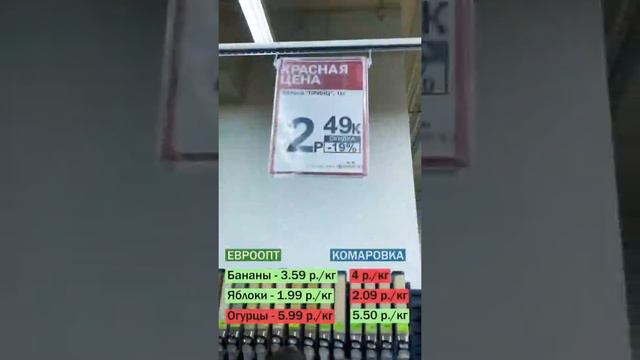 Сравниваем цены "Евроопта" и "Комаровки" смотреть онлайн