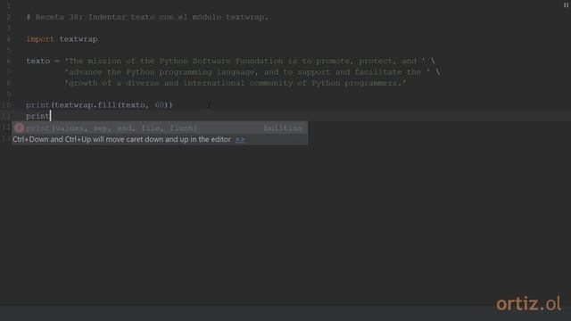 Python 3 - Receta 38: Indentar Texto con el Módulo textwrap смотреть онлайн