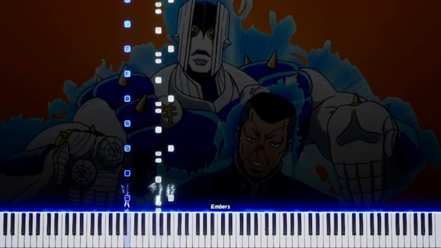 JoJo's Bizarre Adventure: Diamond is Unbreakable - The Hand | Embers Piano Tutorial смотреть онлайн