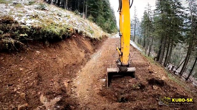 Oprava zvážnice | JCB JC130LC crawler excavator | Forest road смотреть онлайн