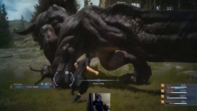 Final Fantasy XV Demo - Behemoth Fight w/ Ramuh Summon смотреть онлайн