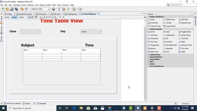 School Time Table System Java Mysql Part 5 смотреть онлайн